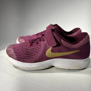 Nike Revolution 4 Kids Girls Youth Size 1.5 1.5Y Running Shoes Purple Sneakers